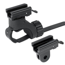 Load image into Gallery viewer, Bicycle Headlight Holder Front LED Lamp Buckle Quick Mount Release Helmet Adaptor Bracket Light Switch 360°Rotation Flashlight Mount Holder Bicycle Cycle Bike Front Torch Mount LED Headlight Holder Clip Clamp Rubber For Diameter Flashlight