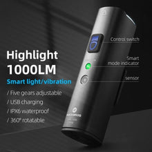 Load image into Gallery viewer, Bicycle Light Front USB Charging Bike Headlight Night Glare Flashlight Road Cycling Bicycle Front Headlight And Back Taillight LED Bike Headlight 5 Modes For Men Women Road Mountain Night Riding 4800mAh