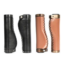 Load image into Gallery viewer, Bicycle Locking Grip Wear-Resistant Leather Non-Slip Grip Cover Mountain Bike Handlebar Lock-on Bike Handlebar Grips Locking Non-Slip-PU Bicycle Handle Grip Widen Holding Surface For Cycling Mountain And Bicycles Accessories