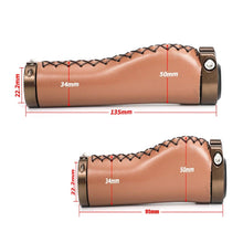 Load image into Gallery viewer, Bicycle Locking Grip Wear-Resistant Leather Non-Slip Grip Cover Mountain Bike Handlebar Lock-on Bike Handlebar Grips Locking Non-Slip-PU Bicycle Handle Grip Widen Holding Surface For Cycling Mountain And Bicycles Accessories