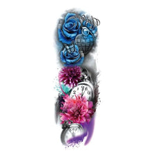 Load image into Gallery viewer, Big Realistic Tiger Tattoo Waterproof Temporary Dragon Flower Sticker Full Arm Large Size Sleeve Big Luxury Design For Mens