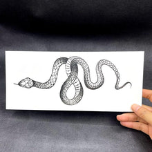 Load image into Gallery viewer, Big Size Black Snake Temporary Tattoo Stickers Body Waist Waterproof Realistic Dark Tattoo For Womens
