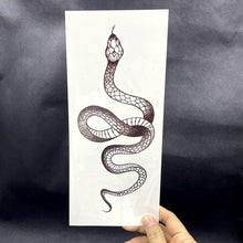Load image into Gallery viewer, Big Size Black Snake Temporary Tattoo Stickers Body Waist Waterproof Realistic Dark Tattoo For Womens