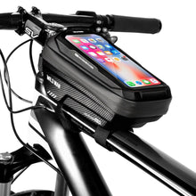 Load image into Gallery viewer, Bike Bag Frame Front Top Tube Waterproof Hard Shell Cycling Bag Touch Screen Phone Case Bicycle Accessories Bike Phone Mount Bag Cycling Waterproof Front Frame Top Tube Handlebar Bag With Touch Screen Holder Case