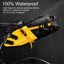 Load image into Gallery viewer, Bike Bag Waterproof Large Capacity Bicycle Bag Cycling Foldable Road Trunk Bike Packing Large Bike Bags Waterproof Bike Bag Under Seat Roll Up Cycling Rear Tail Pack Black 13L
