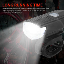 Load image into Gallery viewer, Bike Bicycle Light USB LED Rechargeable Set Mountain Cycle Front Back Headlight Lamp Flashlight USB Rechargeable Bike Light Set Bike Headlight Tail Light For Night Riding