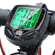 Load image into Gallery viewer, Bike Computer Wireless Waterproof Bicycle Computer 16 Functions Speed Cycle Speedometer Waterproof Wireless Bicycle Bike Computer And Cycling Odometer With Multi-Function LCD Backlight Display