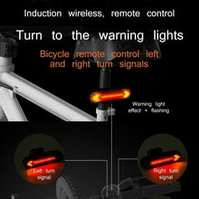Load image into Gallery viewer, Bike Taillight USB Remote Wireless Controlling Bike Rear Lamp Turn Signal Light LED Bicycle Remote Control Bike Tail Light Bicycle Light Safety Warning Bike Brake Rear Light Safety Warning Cycling Light