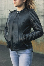 Load image into Gallery viewer, Biker - Women's Motorcycle Leather Jacket