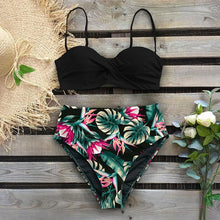 Load image into Gallery viewer, Bikini Female Swimsuit Women Swimwear Push Up Bikinis Set High Waist Swimming Suits Two Piece Set Women Swimsuit Solid Printed Bikini Push-Up Pad Swimwear Set Beachwear Ruffled Bathing Suit