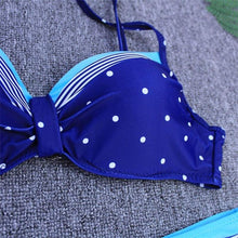 Load image into Gallery viewer, Bikini New 2 Piece Women Swimsuit Women's High Waist Bikini Set Fashion Puff Sleeve Swimwear Set Bathing Suits Solid Color Short Puff Sleeve Summer High Waist Cut Backless Bathing Suit Beachwear