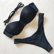 Load image into Gallery viewer, Bikini Push Up Swimsuit Female Swimwear Women's Bathing Suits Push Up Underwire Bikini Set Padded Two Piece Swimsuits Women Two-pieces Durable Bikini Set With Bra Cup Modern Bathing Suit