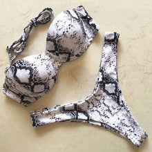 Load image into Gallery viewer, Bikini Push Up Swimsuit Female Swimwear Women's Bathing Suits Push Up Underwire Bikini Set Padded Two Piece Swimsuits Women Two-pieces Durable Bikini Set With Bra Cup Modern Bathing Suit