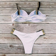 Load image into Gallery viewer, Bikini Push Up Swimwear Bikini Set Pink Swimwear Women Micro Swimsuit Female Bandage Bikini Beach Wear Swimming Two-Piece Swimsuit Summer Swimsuit for Women