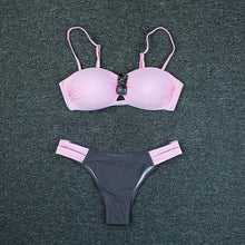 Load image into Gallery viewer, Bikini Push Up Swimwear Bikini Set Pink Swimwear Women Micro Swimsuit Female Bandage Bikini Beach Wear Swimming Two-Piece Swimsuit Summer Swimsuit for Women