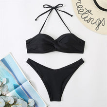 Load image into Gallery viewer, Bikini Push Up Swimwear Bikini Set Pink Swimwear Women Micro Swimsuit Female Bandage Bikini Beach Wear Swimming Two-Piece Swimsuit Summer Swimsuit for Women