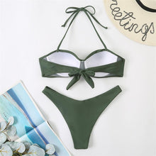 Load image into Gallery viewer, Bikini Push Up Swimwear Bikini Set Pink Swimwear Women Micro Swimsuit Female Bandage Bikini Beach Wear Swimming Two-Piece Swimsuit Summer Swimsuit for Women