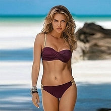 Load image into Gallery viewer, Bikini Push Up Swimwear Bikini Set Pink Swimwear Women Micro Swimsuit Female Bandage Bikini Beach Wear Swimming Two-Piece Swimsuit Summer Swimsuit for Women