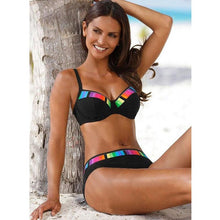 Load image into Gallery viewer, Bikini Set Swimwear Women Print Swimsuit Push Up Plus Size Bathing Suit Beachwear Women's Push-Up Bikini Set Padded Bikini Swimsuit