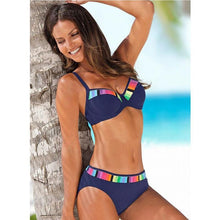 Load image into Gallery viewer, Bikini Set Swimwear Women Print Swimsuit Push Up Plus Size Bathing Suit Beachwear Women's Push-Up Bikini Set Padded Bikini Swimsuit