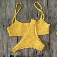 Load image into Gallery viewer, Bikini Set Women Swimwear Swimsuit for Women Bathing Suit Swimwear Beachwear Set Bikini Two Piece Push-up Pleated Padded Bra 2 Pieces Set Swimsuit Beach Bathing Suit Swimwear