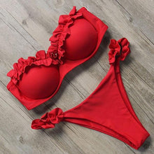 Load image into Gallery viewer, Bikini Swimwear Women Swimsuit Leopard Bikini Set Women's Halter Triangle Bikini Bottom Cheeky Two Piece Swimsuits Push Up Bathing Suit Female Summer Beach Wear