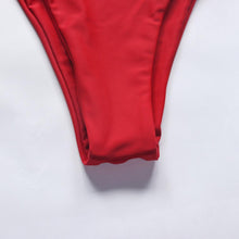 Load image into Gallery viewer, Bikini Swimwear Women Swimsuit Leopard Bikini Set Women's Halter Triangle Bikini Bottom Cheeky Two Piece Swimsuits Push Up Bathing Suit Female Summer Beach Wear