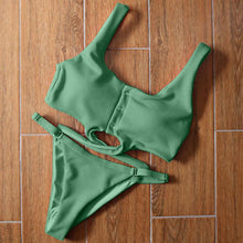 Load image into Gallery viewer, Bikinis Women's Swimsuit Women Bathing Suit Classic Bikini Bathing Suit High Cut Bikini Set Swimsuits Plus Size Swimwear Summer Push Up Swimwear Women Adjustable Swimsuit 2 Piece Female Bikini