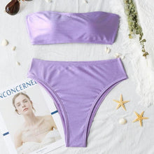 Load image into Gallery viewer, Bikinis Women's Swimsuit Women Bathing Suit Classic Bikini Bathing Suit High Cut Bikini Set Swimsuits Plus Size Swimwear Summer Push Up Swimwear Women Adjustable Swimsuit 2 Piece Female Bikini