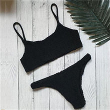 Load image into Gallery viewer, Bikinis Women Swimwear Two Piece Set Women Plus Size Swimwear Bandage Push-Up Padded Bra Bikini Set Swimsuit Bathing Suit Women Push-up Padded Bra Bandage Bikini Set Swimsuit Swimwear Bathing
