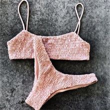 Load image into Gallery viewer, Bikinis Women Swimwear Two Piece Set Women Plus Size Swimwear Bandage Push-Up Padded Bra Bikini Set Swimsuit Bathing Suit Women Push-up Padded Bra Bandage Bikini Set Swimsuit Swimwear Bathing