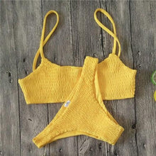 Load image into Gallery viewer, Bikinis Women Swimwear Two Piece Set Women Plus Size Swimwear Bandage Push-Up Padded Bra Bikini Set Swimsuit Bathing Suit Women Push-up Padded Bra Bandage Bikini Set Swimsuit Swimwear Bathing
