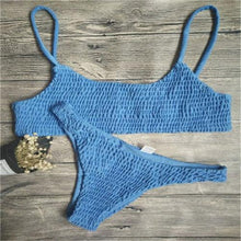Load image into Gallery viewer, Bikinis Women Swimwear Two Piece Set Women Plus Size Swimwear Bandage Push-Up Padded Bra Bikini Set Swimsuit Bathing Suit Women Push-up Padded Bra Bandage Bikini Set Swimsuit Swimwear Bathing