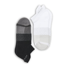 Load image into Gallery viewer, Black and White Ankle Socks 2-Pack