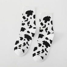 Load image into Gallery viewer, Black And White Embroidery Female Tide Socks Shallow Mouth Summer Cartoon Cow Cute Fashion Boat Socks Unisex Men And Women Cotton Ankle Socks