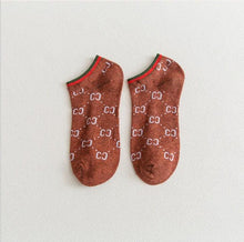 Load image into Gallery viewer, Black And White Embroidery Female Tide Socks Shallow Mouth Summer Cartoon Cow Cute Fashion Boat Socks Unisex Men And Women Cotton Ankle Socks