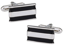 Load image into Gallery viewer, Black Bar Cufflinks