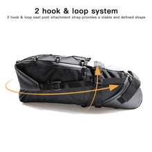 Load image into Gallery viewer, Black Bike Bag Bicycle Bag Cycle Cycling Bike Seat Bag Bags Accessories Waterproof Bike Packing Bags Large Bike Bags Fully Waterproof Bike Bag Under Seat Roll Up Cycling Rear Tail Pack