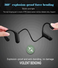Load image into Gallery viewer, Black Bone Conduction Earphones Wireless Bluetooth 5.0 Waterproof Sports Headphones Noise Reduction Magnetic Headset With Mic Wireless Earbuds With Microphone Bluetooth Headphones Ear Control Hi-Fi Stereo Sound Earphones
