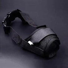 Load image into Gallery viewer, Black Breathable Anti Barking Adjustable Dog Muzzle Nylon Straps Anti Biting Dog Muzzles Cool Pets Accessories