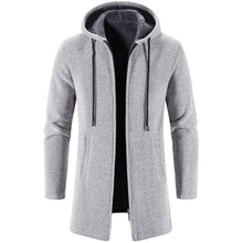 Load image into Gallery viewer, Black Business Autumn Cashmere Jacket Men's Winter Coat Windbreaker Unique Design New Style Warm Hooded Jacket For Men Soft Comfortable Heavyweight Jackets