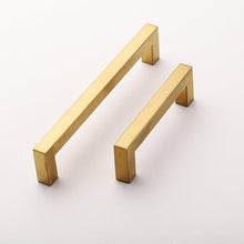 Load image into Gallery viewer, Black Cabinet Handle Square Furniture Hardware Stainless Steel Kitchen Door Knobs Cupboard Wardrobe Drawer Pulls Furniture Handle Drawer Pull Hardware Stainless Steel Kitchen Drawer Pulls Cabinet Handles