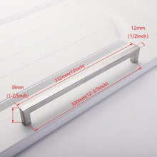 Load image into Gallery viewer, Black Cabinet Handle Square Furniture Hardware Stainless Steel Kitchen Door Knobs Cupboard Wardrobe Drawer Pulls Furniture Handle Drawer Pull Hardware Stainless Steel Kitchen Drawer Pulls Cabinet Handles