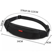 Load image into Gallery viewer, Black Crossbody Fanny Pack Simple Design Belt Bag Canvas Hands Free Travel Bag Sports Workout Durable Lightweight Fanny Packs For Festivals