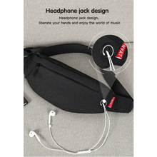 Load image into Gallery viewer, Black Crossbody Fanny Pack Simple Design Belt Bag Canvas Hands Free Travel Bag Sports Workout Durable Lightweight Fanny Packs For Festivals