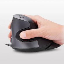 Load image into Gallery viewer, Black Ergonomic Design Vertical Mouse Adjustable DPI Optical Right Hand Mouse Reduce Wrist Pain 6 Buttons Modern Mouse For Computers Laptops PC