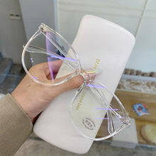 Load image into Gallery viewer, Black Fashion Anti Blue Light Transparent Computer Glasses Lightweight Frames For Women Men Round Eyewear Round Women Optical Eyewear Frames Vintage Cat Eye