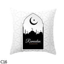 Load image into Gallery viewer, Black Gold Decor Pillow Case Ramadan Cushion Cover Pattern Decorative Cushion Pillowcase Stylish Pillow Home Decor Pillowcover