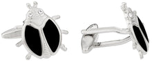 Load image into Gallery viewer, Black Ladybug Cufflinks