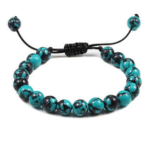 Load image into Gallery viewer, Black Lava Stone Crown Charm Tiger Eye Beads Bracelet For Men Women Braided Bracelets Handmade Adjustable Couple Distance Bracelets Lava Stone Beads Essential Oil Diffuser Adjustable Bracelet With King Queen Crown Charm
